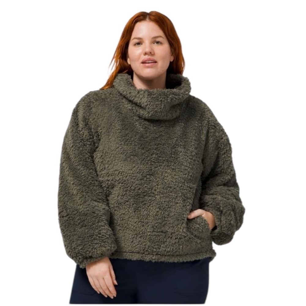 Lululemon Warm Restore Sherpa Fleece XL Pullover Hoodie Pockets Oversized Top